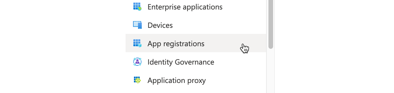 click on App Registrations